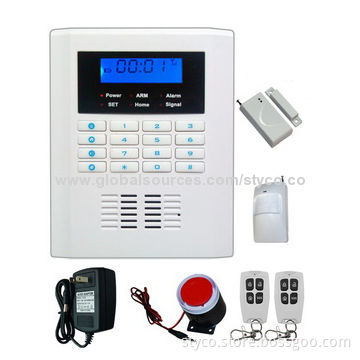 GSM alarm systems support dual network of GSM & PSTN alarm, 2 wired zones/99 wireless zones sensors